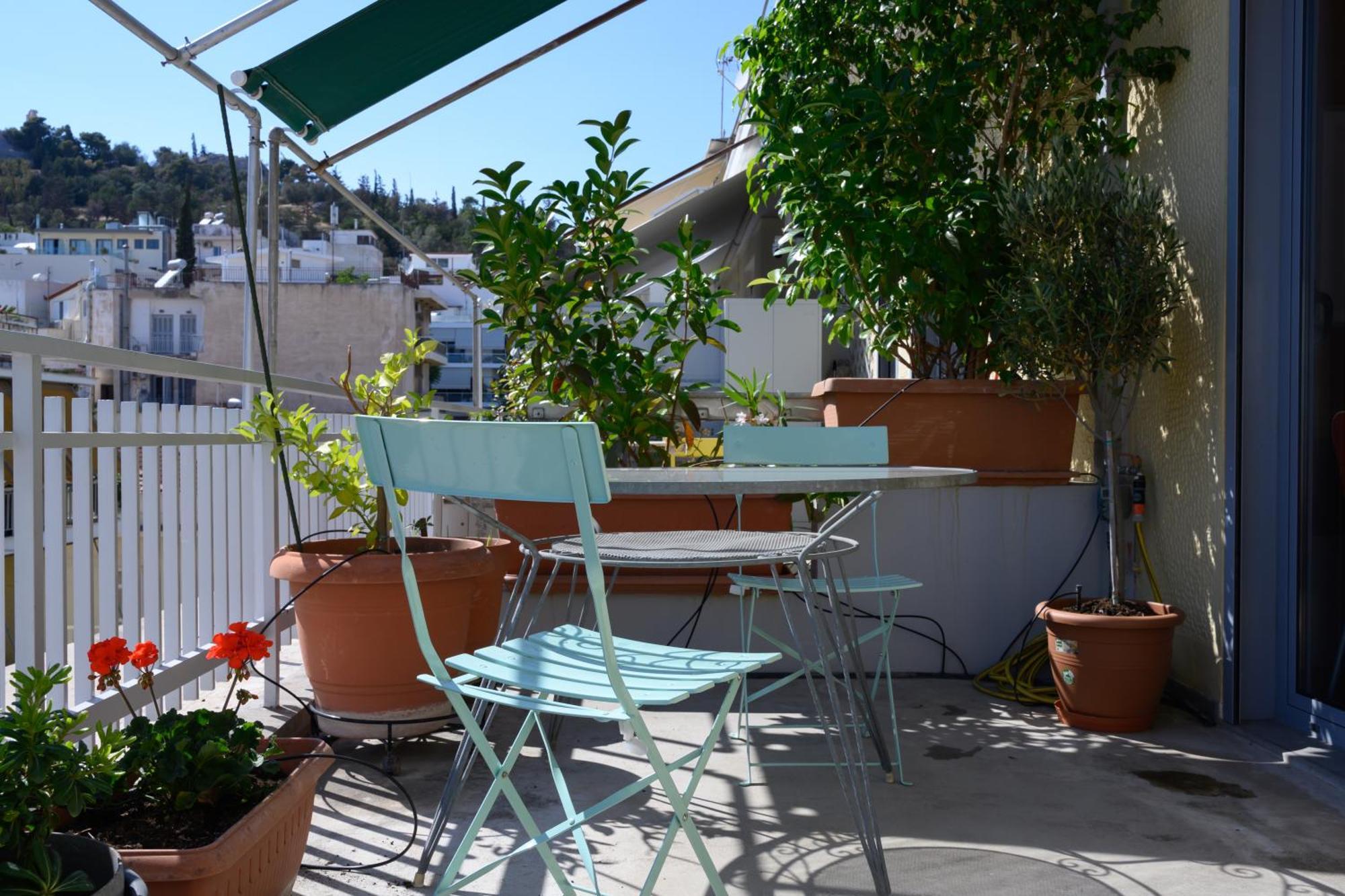 Sunbathed Balcony - Philopappou View * Atena